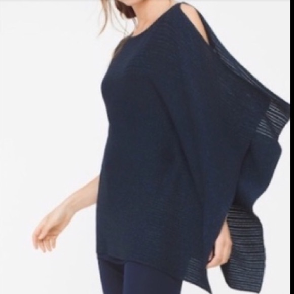 White House Black Market Tops - NWT White House Black Market Blue Metallic Top